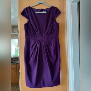 Adrianna Papel Rich Eggplant Purple Midi Dress